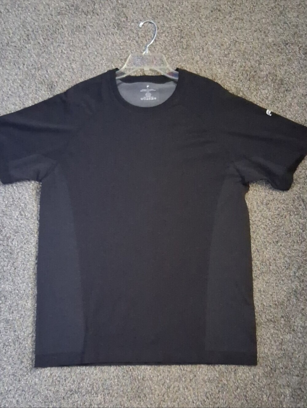 Fabletice Mens XL Black Activewear Short Sleeve Shirt